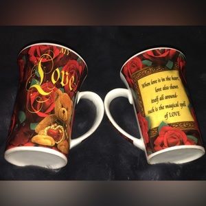 “ My LOVE “ 2 bear cups from Kyrgyzstan
